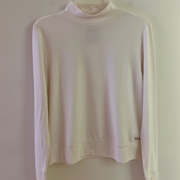 PEACE LOVE WORLD Comfy Mock Neck Pullover with “I AM LOVE” Graphic on the Back - Picture 4 of 6